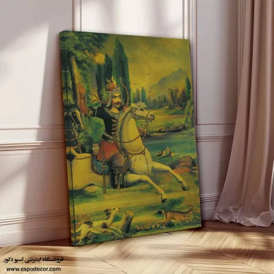 شکارگاه بهرام گور – تابلو نقاشی قهوه خانه ای - اسپو دکور
