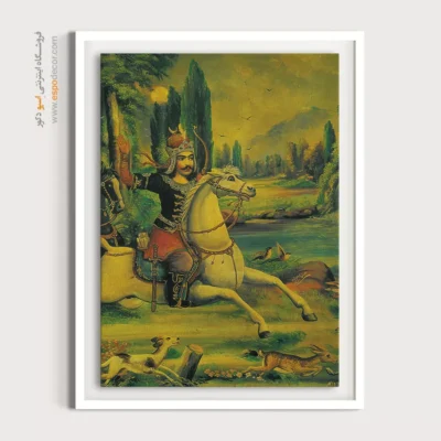 شکارگاه بهرام گور – تابلو نقاشی قهوه خانه ای - اسپو دکور