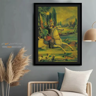 شکارگاه بهرام گور – تابلو نقاشی قهوه خانه ای - اسپو دکور