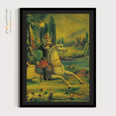 شکارگاه بهرام گور – تابلو نقاشی قهوه خانه ای - اسپو دکور
