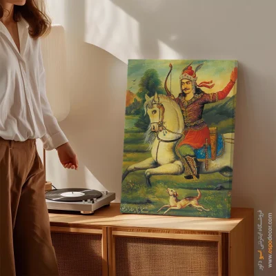 شکارگاه بهرام گور – تابلو نقاشی قهوه خانه ای - اسپو دکور