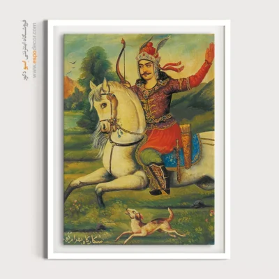 شکارگاه بهرام گور – تابلو نقاشی قهوه خانه ای - اسپو دکور