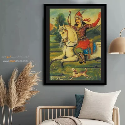 شکارگاه بهرام گور – تابلو نقاشی قهوه خانه ای - اسپو دکور