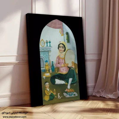 دختر نوازنده ایرانی – تابلو نقاشی قهوه خانه ای - اسپو دکور