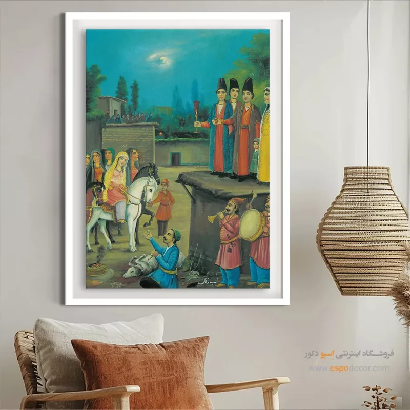 شب زفاف - تابلو نقاشی قهوه خانه ای - Image 3