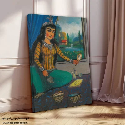 دختر ایرانی – تابلو نقاشی قهوه خانه ای - اسپو دکور