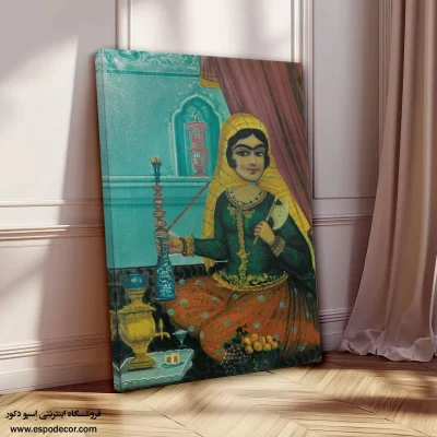 زن خانه دار – تابلو نقاشی قهوه خانه ای - اسپو دکور