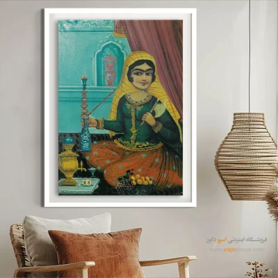 زن خانه دار – تابلو نقاشی قهوه خانه ای - اسپو دکور