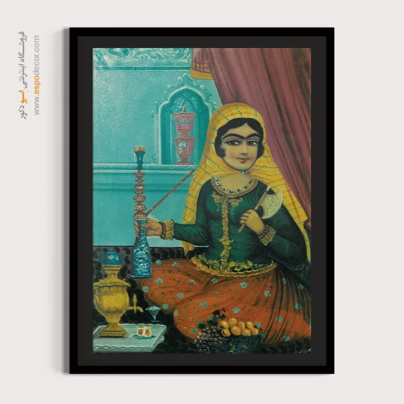 زن خانه دار - تابلو نقاشی قهوه خانه ای - Image 4