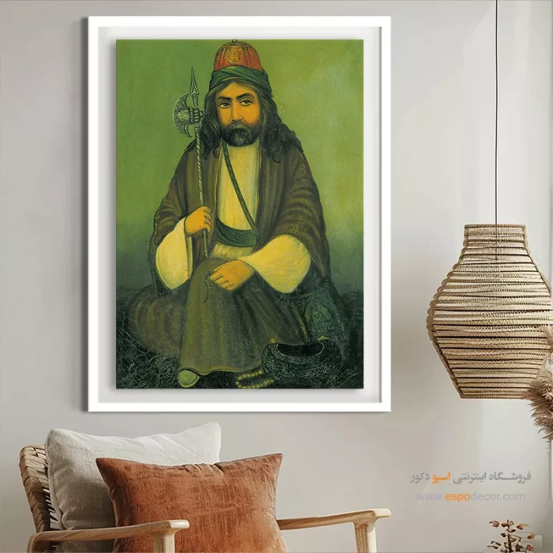 درویش پیر - تابلو نقاشی قهوه خانه ای - Image 3