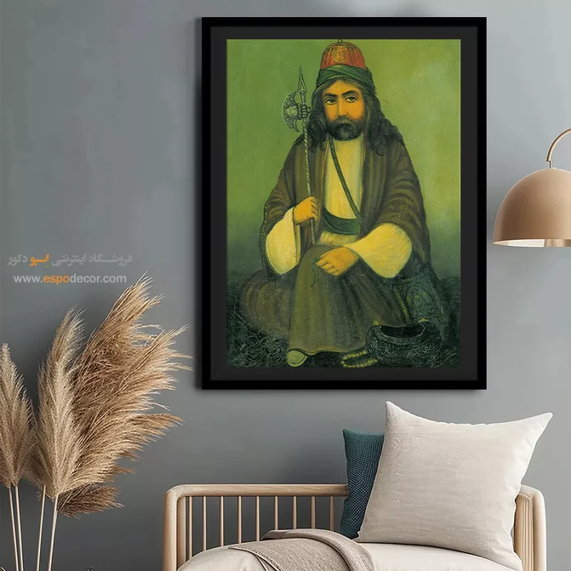 درویش پیر - تابلو نقاشی قهوه خانه ای - Image 5