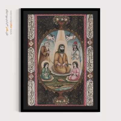 امام علی به همراه حسن و حسین – تابلو نقاشی قهوه خانه ای - اسپو دکور