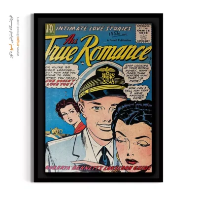 تابلو بوم نوستالژیک کمیک دی‌سی - عاشقانه‌های واقعی 028 – تابلو مجلات کمیک - اسپو دکور