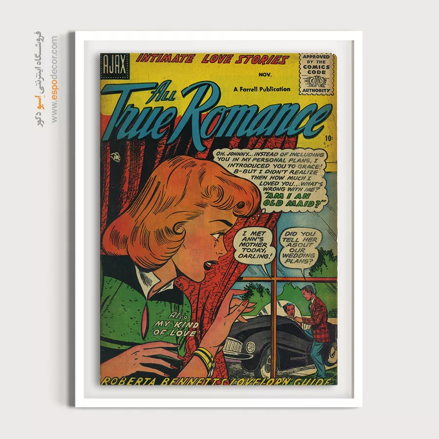 تابلو بوم برای عاشقان کمیک - عاشقانههای واقعی 029 – تابلو مجلات کمیک - اسپو دکور
