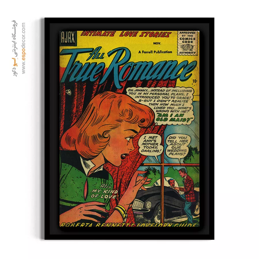 تابلو بوم برای عاشقان کمیک - عاشقانههای واقعی 029 – تابلو مجلات کمیک - اسپو دکور