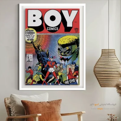 خرید تابلو کمیک پسرانه - کمیکهای پسرانه شماره 1 – تابلو مجلات کمیک - اسپو دکور