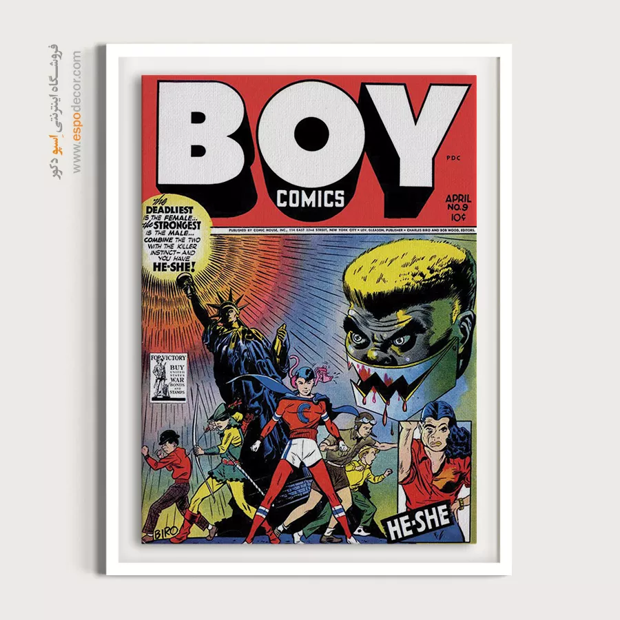خرید تابلو کمیک پسرانه - کمیکهای پسرانه شماره 1 – تابلو مجلات کمیک - اسپو دکور