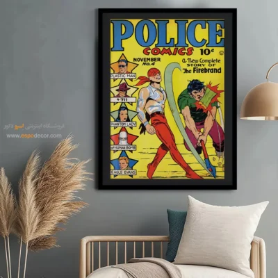 تابلو بوم شیک کمیک بوک - کمیک‌های پلیسی شماره  4 – تابلو مجلات کمیک - اسپو دکور