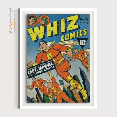 تابلو ابر قهرمانان برای اتاق کودک - کمیک‌های ویز شماره 34 – تابلو مجلات کمیک - اسپو دکور
