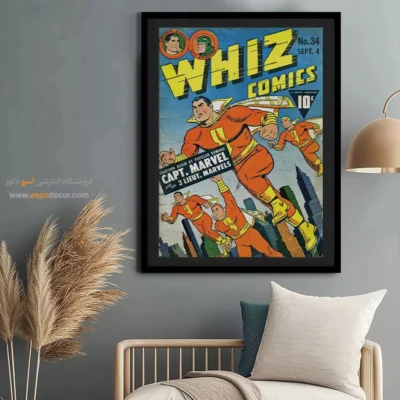 تابلو ابر قهرمانان برای اتاق کودک - کمیک‌های ویز شماره 34 – تابلو مجلات کمیک - اسپو دکور