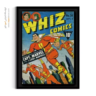 تابلو ابر قهرمانان برای اتاق کودک - کمیک‌های ویز شماره 34 – تابلو مجلات کمیک - اسپو دکور