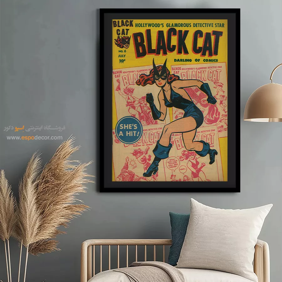 کمیک کلاسیک آمریکایی - گربه سیاه شماره 6 – تابلو مجلات کمیک - اسپو دکور