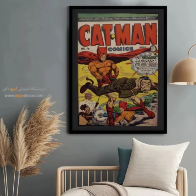 خرید تابلو بوم دی‌سی - مرد گربه‌ای شماره 9 – تابلو مجلات کمیک - اسپو دکور