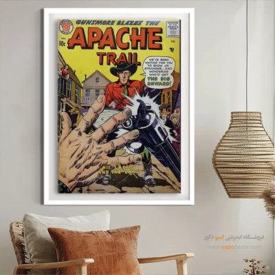 تابلو کمیک برای هدیه تولد نوجوان - مسیر آپاچی شماره 3 – تابلو مجلات کمیک - اسپو دکور