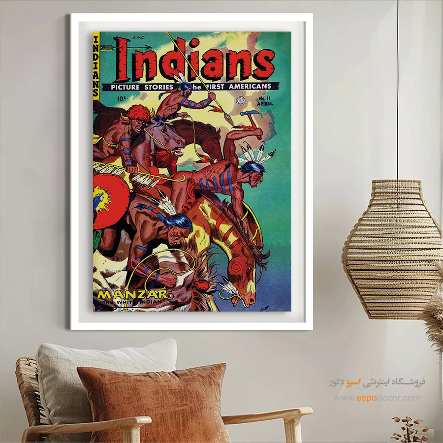 خرید تابلو بوم با کیفیت - هندیها شماره 11 – تابلو مجلات کمیک - اسپو دکور