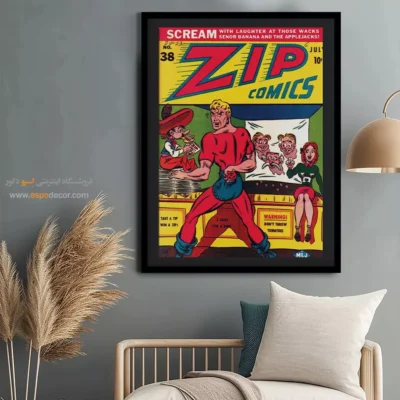 تابلو بوم استایل کمیک - زیپ شماره 38 – تابلو مجلات کمیک - اسپو دکور