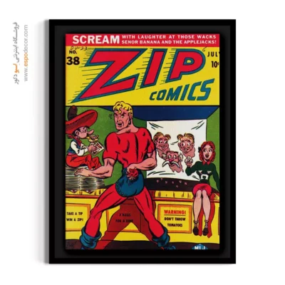 تابلو بوم استایل کمیک - زیپ شماره 38 – تابلو مجلات کمیک - اسپو دکور