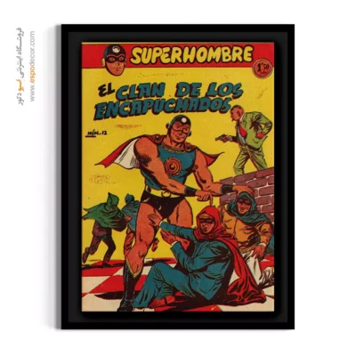 تابلو دکوراتیو سوپرمن برای اتاق نوجوان - سوپر من شماره 12 – تابلو مجلات کمیک - اسپو دکور