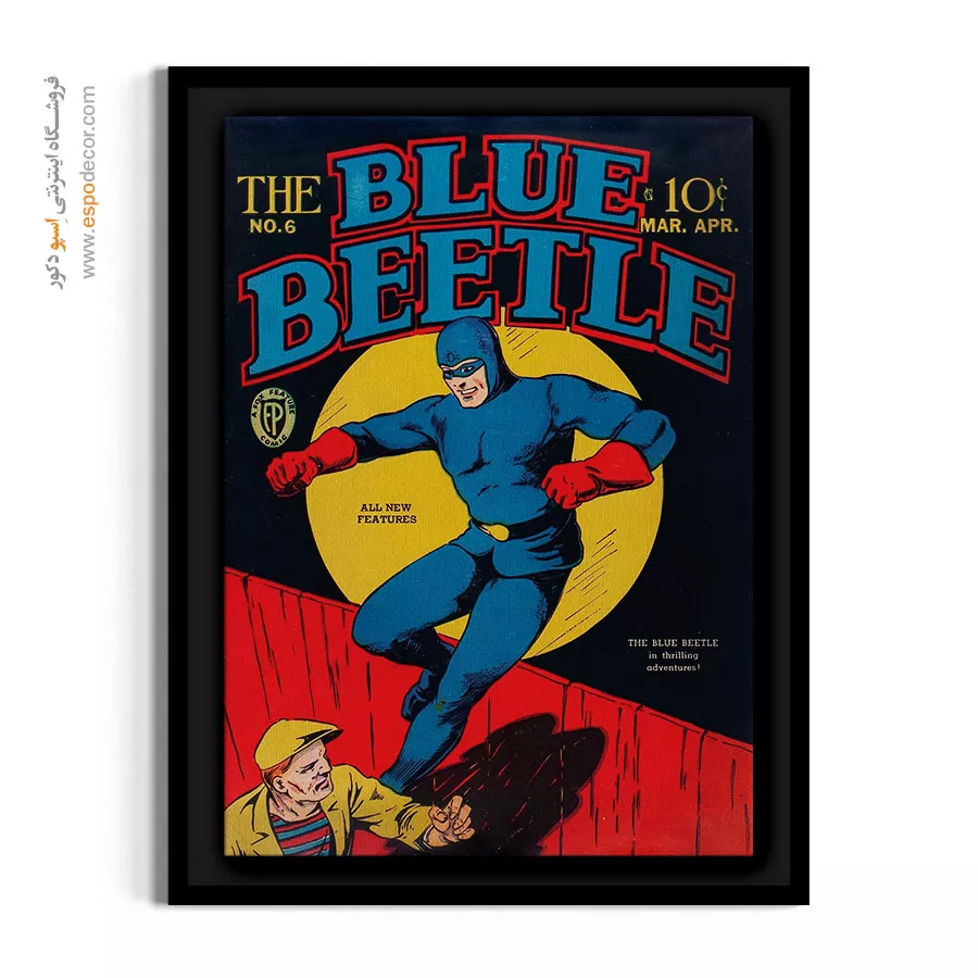 تابلو کمیک چاپی - سوسک آبی شماره 6 – تابلو مجلات کمیک - اسپو دکور