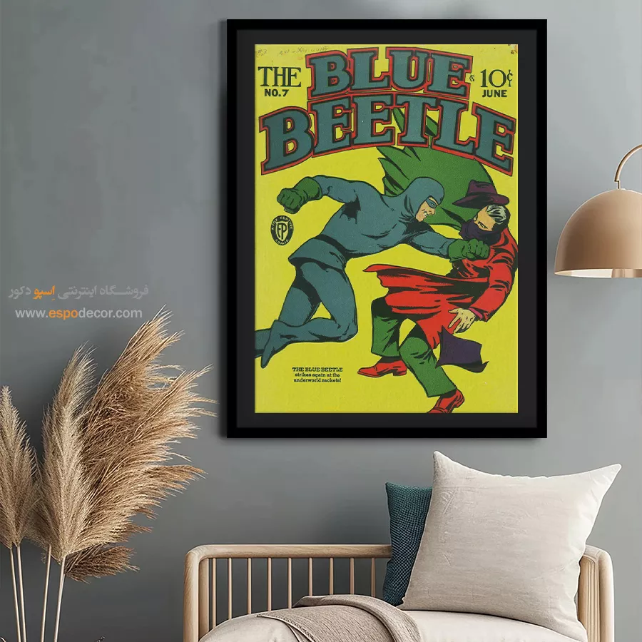 فروشگاه تابلو کمیک - سوسک آبی شماره 7 – تابلو مجلات کمیک - اسپو دکور