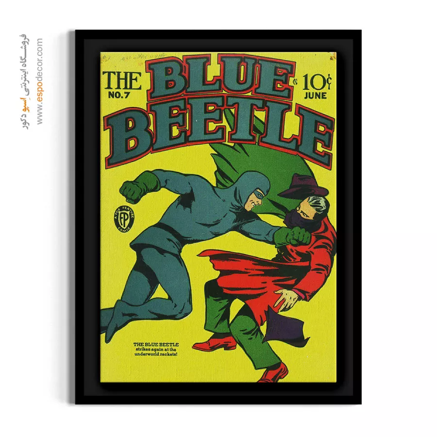 فروشگاه تابلو کمیک - سوسک آبی شماره 7 – تابلو مجلات کمیک - اسپو دکور