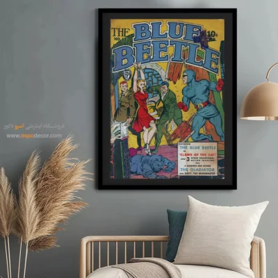 تابلو کمیک برای دکور - سوسک آبی شماره 11 – تابلو مجلات کمیک - اسپو دکور