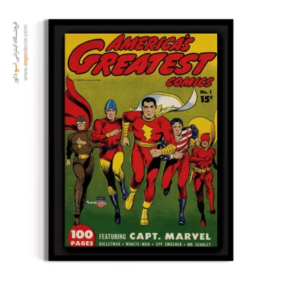 تابلو کمیک برای هدیه تولد - برترین کمیکهای آمریکایی شماره 1 – تابلو مجلات کمیک - اسپو دکور