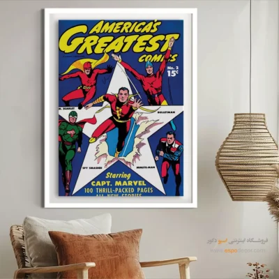 تابلو چاپی کمیک - برترین کمیک‌های آمریکایی شماره 2 – تابلو مجلات کمیک - اسپو دکور