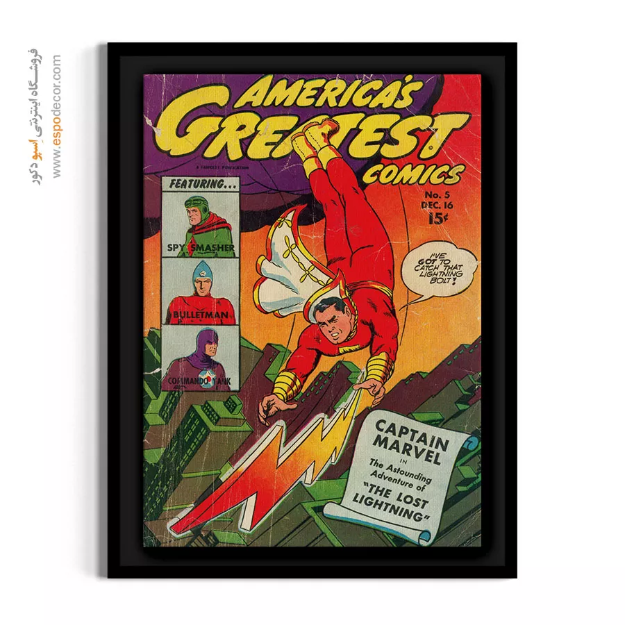 خرید تابلو مجله کمیک - برترین کمیکهای آمریکایی شماره 5 – تابلو مجلات کمیک - اسپو دکور