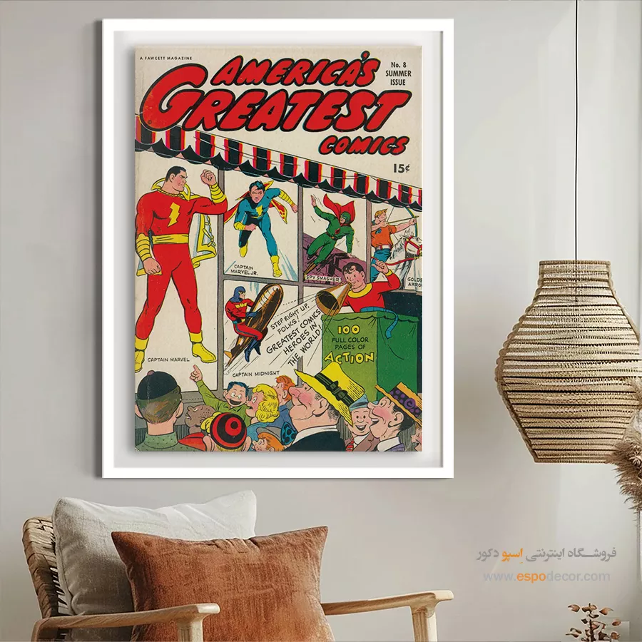 تابلو بوم کمیک - برترین کمیکهای آمریکایی شماره 8 – تابلو مجلات کمیک - اسپو دکور