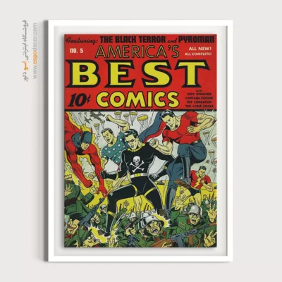 تابلو اتاق کودک کمیک - بهترین کمیک‌های آمریکایی شماره  5 – تابلو مجلات کمیک - اسپو دکور
