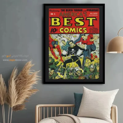 تابلو اتاق کودک کمیک - بهترین کمیک‌های آمریکایی شماره  5 – تابلو مجلات کمیک - اسپو دکور