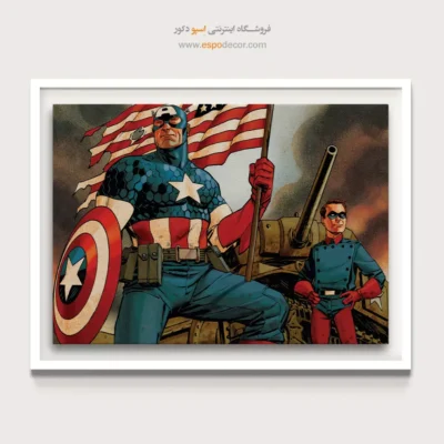 تابلو کاپیتان امریکا - افسانه‌های بی‌پایان – تابلو کمیک استریپ - اسپو دکور