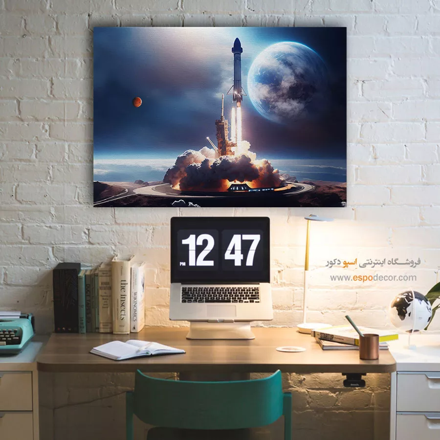 خرید تابلو فضایی - دنیای رویایی – تابلو کمیک استریپ - اسپو دکور