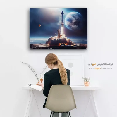 خرید تابلو فضایی - دنیای رویایی – تابلو کمیک استریپ - اسپو دکور