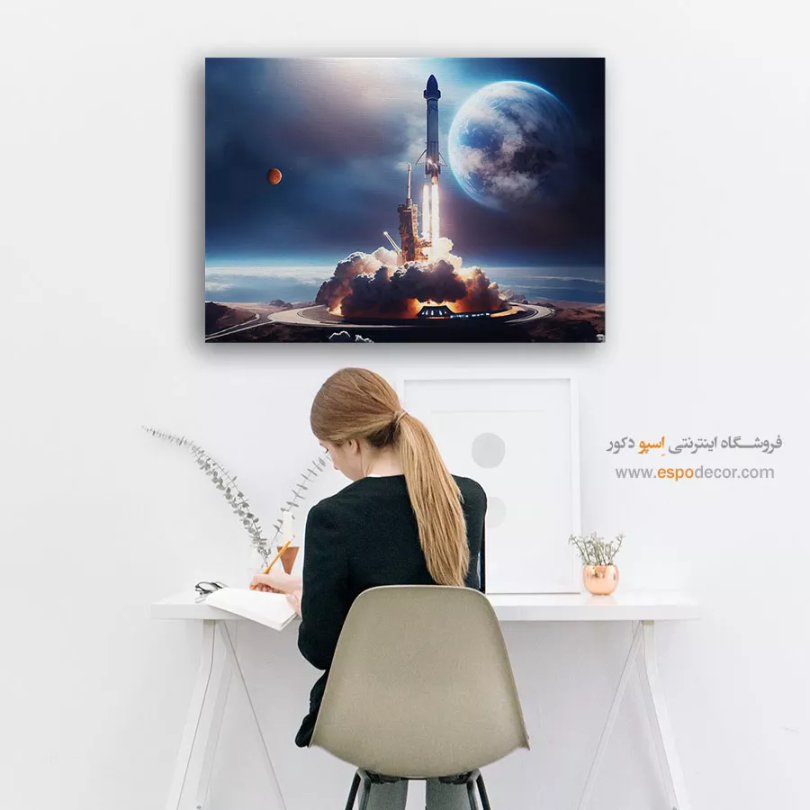 خرید تابلو فضایی - دنیای رویایی – تابلو کمیک استریپ - اسپو دکور