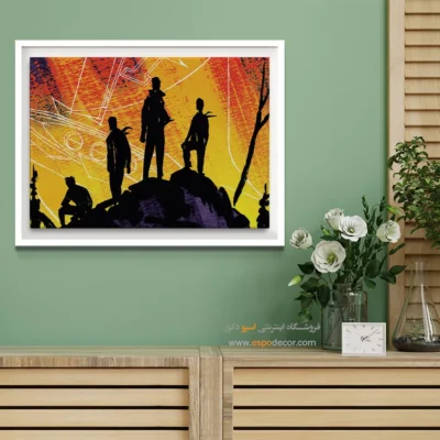 تابلو دیواری اتاق خواب مدرن - مرز – تابلو کمیک استریپ - اسپو دکور