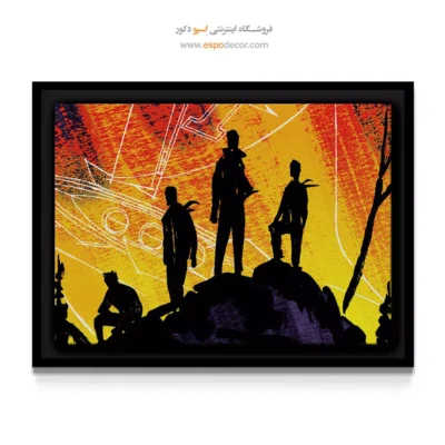 تابلو دیواری اتاق خواب مدرن - مرز – تابلو کمیک استریپ - اسپو دکور