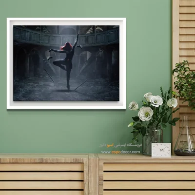 تابلو دیواری اتاق خواب دخترانه - بیوه سیاه – تابلو کمیک استریپ - اسپو دکور