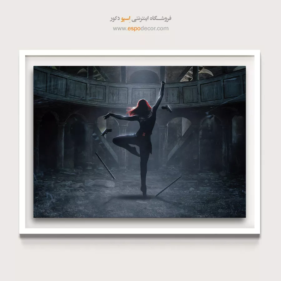 تابلو دیواری اتاق خواب دخترانه - بیوه سیاه – تابلو کمیک استریپ - اسپو دکور